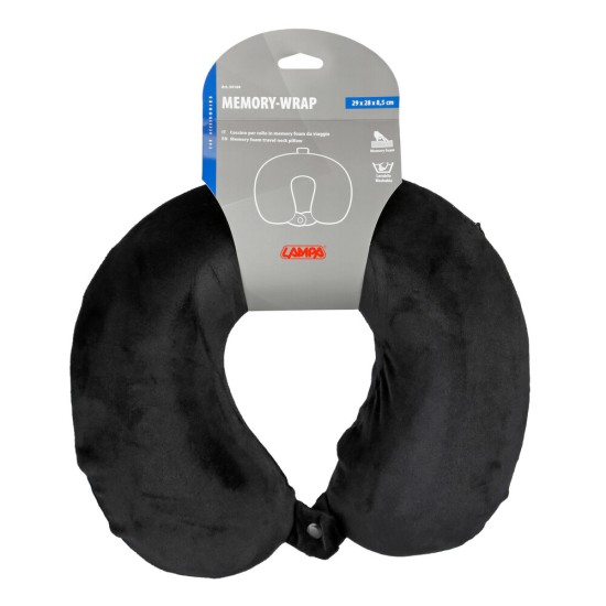 ΜΑΞΙΛΑΡΙ ΤΑΞΙΔΙΟΥ ΑΥΧΕΝΑ MEMORY FOAM ΜΑΥΡΟ MEMORY-WRAP LAMPA - 1 ΤΕΜ.