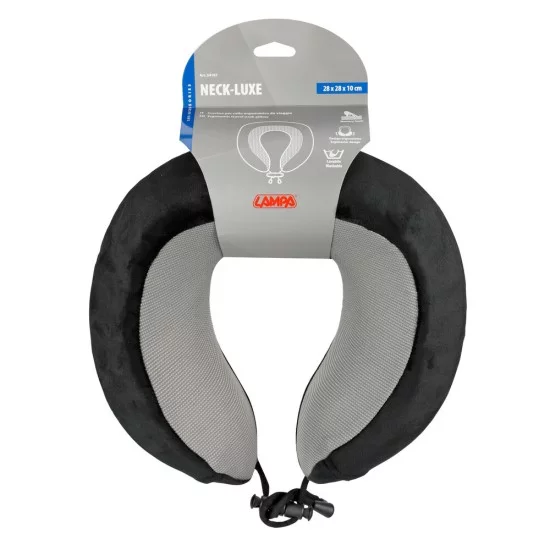 ΜΑΞΙΛΑΡΙ ΤΑΞΙΔΙΟΥ ΑΥΧΕΝΑ ΕΡΓΟΝΟΜΙΚΟ MEMORY FOAM ΜΑΥΡΟ/ΓΚΡΙ NECK-LUXE LAMPA - 1 ΤΕΜ.