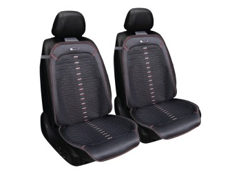 ΠΛΑΤΟΚΑΘΙΣΜΑΤΑ MONZA ΜΑΥΡΟ ΜΕ ΚΟΚΚΙΝΕΣ ΡΑΦΕΣ ΜΕ ΔΙΑΣΤΑΣΕΙΣ ΠΛΑΤΗΣ 50x64cm ΚΑΙ ΚΑΘΙΣΜΑΤΟΣ 60cm 2ΤΕΜ.