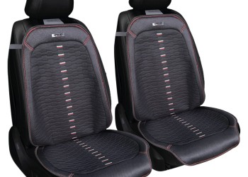 ΠΛΑΤΟΚΑΘΙΣΜΑΤΑ MONZA ΜΑΥΡΟ ΜΕ ΚΟΚΚΙΝΕΣ ΡΑΦΕΣ ΜΕ ΔΙΑΣΤΑΣΕΙΣ ΠΛΑΤΗΣ 50x64cm ΚΑΙ ΚΑΘΙΣΜΑΤΟΣ 60cm 2ΤΕΜ.