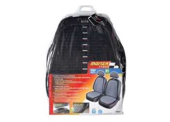 ΠΛΑΤΟΚΑΘΙΣΜΑΤΑ MONZA ΜΑΥΡΟ ΜΕ ΚΟΚΚΙΝΕΣ ΡΑΦΕΣ ΜΕ ΔΙΑΣΤΑΣΕΙΣ ΠΛΑΤΗΣ 50x64cm ΚΑΙ ΚΑΘΙΣΜΑΤΟΣ 60cm 2ΤΕΜ.