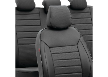 ΚΑΛΥΜΜΑΤΑ ΚΑΘΙΣΜΑΤΩΝ LUXURY LEATHERETTE ΔΕΡΜΑΤΙΝΗ ΑΦΡΩΔΕΣ ΜΑΥΡΟ -4 ΤΕΜ