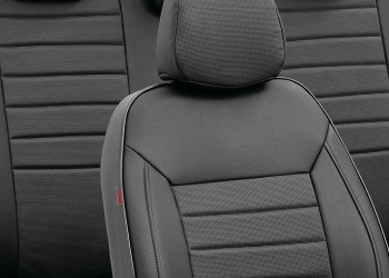 ΚΑΛΥΜΜΑΤΑ ΚΑΘΙΣΜΑΤΩΝ LUXURY LEATHERETTE ΔΕΡΜΑΤΙΝΗ ΑΦΡΩΔΕΣ ΜΑΥΡΟ -4 ΤΕΜ