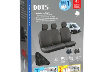 Καλύμματα Καθισμάτων Dots-1,  χωρίς επανατυλικτήρα ζώνης - Μαύρο / Μπλε