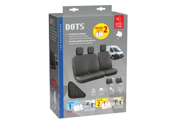 ΚΑΛΥΜΜΑΤΑ ΚΑΘΙΣΜΑΤΩΝ ΦΟΡΤΗΓΟΥ DOTS-2 SET ΜΑΥΡΟ-ΓΚΡΙ