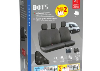 ΚΑΛΥΜΜΑΤΑ ΚΑΘΙΣΜΑΤΩΝ ΦΟΡΤΗΓΟΥ DOTS-2 SET ΜΑΥΡΟ-ΓΚΡΙ