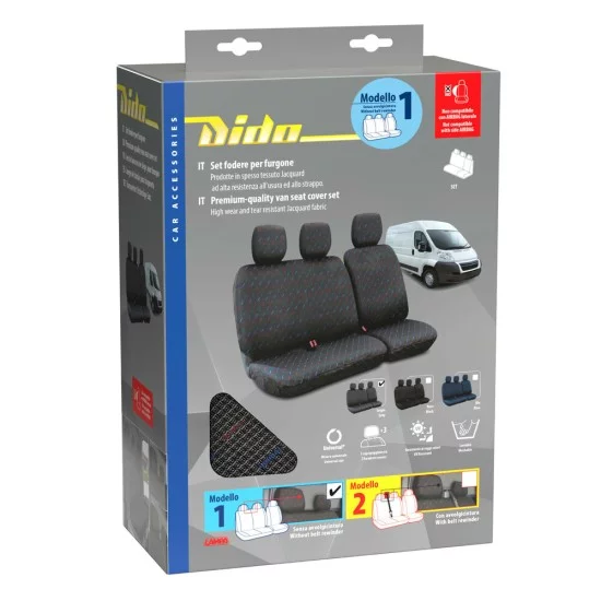 Καλύμματα Καθισμάτων Dido-1, χωρίς επανατυλικτήρα ζώνης - Γκρι
