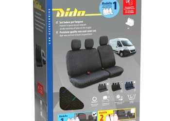 Καλύμματα Καθισμάτων Dido-1,  χωρίς επανατυλικτήρα ζώνης - Μαύρο