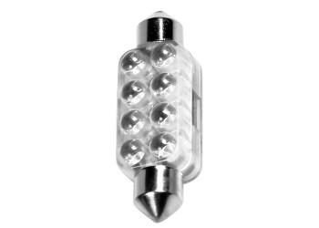 ΛΑΜΠΑΚΙΑ ΠΛΑΦΟΝΙΕΡΑΣ 12V SV8,5-8 13x44mm 8LED ΠΡΑΣΙΝΟ BLISTER 1ΤΕΜ.