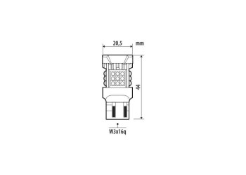 W21/5W (T20) 12/24V W3x16q 3040/580+2290/550lm ΜΕ ΠΟΡΤΟΚΑΛΙ ΦΩΣ LED CAN-BUS PRO-USER SERIES 1ΤΕΜ.
