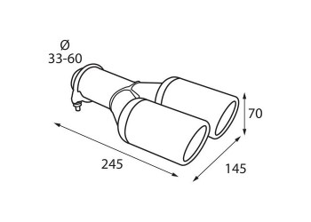 ΑΚΡΟ ΕΞΑΤΜΙΣΗΣ TS-43 Φ 33-60mm - ΔΙΠΛΗ ΑΠΟΛΗΞΗ