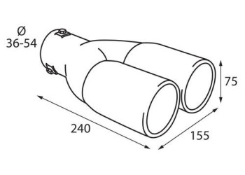 ΑΚΡΟ ΕΞΑΤΜΙΣΗΣ TS-23 Φ 36-54mm - ΔΙΠΛΗ ΑΠΟΛΗΞΗ