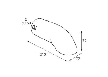 ΑΚΡΟ ΕΞΑΤΜΙΣΗΣ TS-44 Φ 50-60mm - ΣΤΡΟΓΓΥΛΟ ΛΟΞΟ