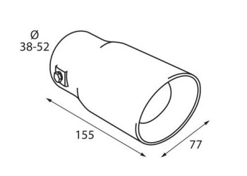 ΑΚΡΟ ΕΞΑΤΜΙΣΗΣ TS-49 Φ 38-52mm