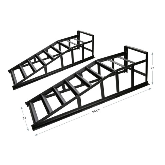 ΡΑΜΠΑ ΑΝΥΨΩΣΗΣ ΑΥΤΟΚΙΝΗΤΟΥ XL ΑΤΣΑΛΙΝΗ max200kg 94x32x27cm LAMPA - 2 ΤΕΜ.