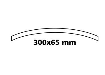 ΚΑΘΡΕΠΤΗΣ ΕΣΩΤΕΡΙΚΟΣ ΚΥΡΤΟΣ ΠΙΑΣΤΟΣ CONVEX 300 Χ 65 mm (ΓΙΑ ΚΑΘΡΕΠΤΕΣ ΥΨΟΥΣ 53-80 mm)