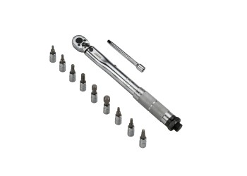 ΔΥΝΑΜΟΚΛΕΙΔΟ/ΡΟΠΟΚΛΕΙΔΟ TORQUE (ΤΟΡΞ) 1/4'' 5>25Nm 28cm CRV ΜΕ 9 ΜΥΤΕΣ & ΠΡΟΕΚΤΑΣΗ ΜΗΚΟΥΣ 10cm LAMPA - 1 Τεμ.