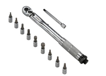 ΔΥΝΑΜΟΚΛΕΙΔΟ/ΡΟΠΟΚΛΕΙΔΟ TORQUE (ΤΟΡΞ) 1/4'' 5>25Nm 28cm CRV ΜΕ 9 ΜΥΤΕΣ & ΠΡΟΕΚΤΑΣΗ ΜΗΚΟΥΣ 10cm LAMPA - 1 Τεμ.