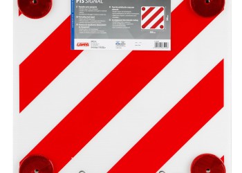 ΑΝΑΚΛΑΣΤΙΚΟ ΣΗΜΑ ΠΡΟΕΞΕΧΟΝΤΟΣ ΦΟΡΤΙΟΥ ΚΟΚΚΙΝΟ/ΑΣΠΡΟ 50x50cm ΠΛΑΣΤΙΚΟ ΠΟΛΥΑΙΘΥΛΕΝΙΟ LAMPA - 1 ΤΕΜ.