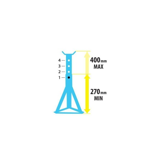 ΣΤΡΙΠΟΔΟ 4 ΕΠΙΠΕΔΩΝ max300kg ΥΨΟΥΣ 270-400mm LAMPA - 1 ΤΕΜ.