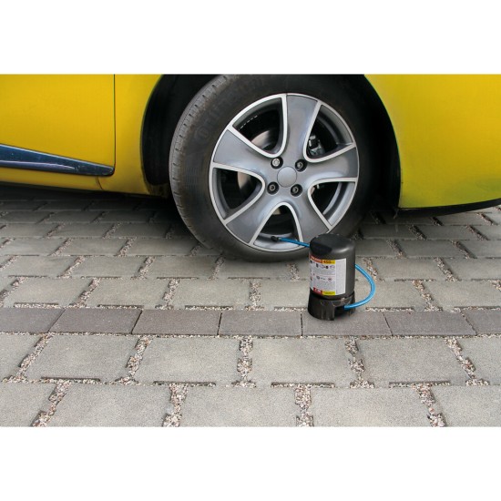 Κομπρεσέρ Ελαστικών 12V 450ml με υγρό επισκευής 450ml Μανόμετρο ΚΑΙ Μετρητή Πίεσης