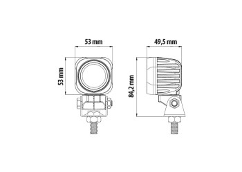 ΠΡΟΒΟΛΕΑΣ ΕΡΓΑΣΙΑΣ ΜΕ ΠΕΡΙΣΤΡΕΦΟΜΕΝΗ ΒΑΣΗ 360 ΜΟΙΡΩΝ 1LED 9-32V 10W 900LM 6.000K 53x53x49,5  -1ΤΕΜ.