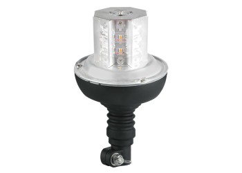 ΦΑΡΟΣ ΠΕΡΙΣΤΡΕΦΟΜΕΝΟΣ 16LED RL-10 9-32V 3 ΛΕΙΤΟΥΡΓΙΩΝ ΒΙΔΩΤΟΣ ΕΛΑΣΤΙΚΟΣ ΠΟΡΤΟΚΑΛΙ 130x221mm