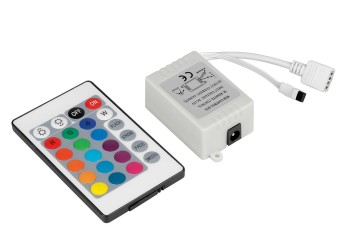 ΚΕΝΤΡΙΚΗ ΜΟΝΑΔΑ ΜΕ ΤΗΛΕΧΕΙΡΙΣΜΟ ΑΔΙΑΒΡΟΧΟ ΓΙΑ ΤΑΙΝΙΕΣ RGB 12V 16 ΧΡΩΜΑΤΩΝ 4 ΧΡΗΣΕΩΝ ΜΕ ΦΙΣ 4 PIN
