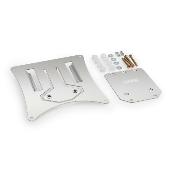 ΒΑΣΗ ΣΤΗΡΙΞΗΣ ΠΙΝΑΚΙΔΑΣ MOTO ΑΛΟΥΜΙΝΙΟΥ EASY-OFF ΜΕ ΑΠΟΣΠΩΜΕΝΟ ΣΥΣΤΗΜΑ ΓΙΑ ENDURO/OFF-ROAD 170x158mm LAMPA - 1 Tεμ.