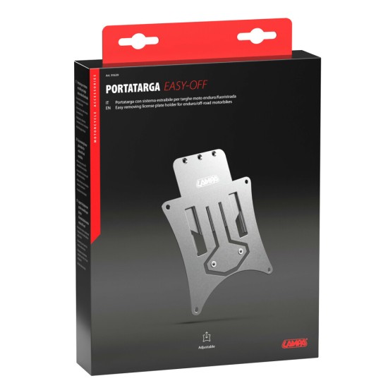 ΒΑΣΗ ΣΤΗΡΙΞΗΣ ΠΙΝΑΚΙΔΑΣ MOTO ΑΛΟΥΜΙΝΙΟΥ EASY-OFF ΜΕ ΑΠΟΣΠΩΜΕΝΟ ΣΥΣΤΗΜΑ ΓΙΑ ENDURO/OFF-ROAD 170x158mm LAMPA - 1 Tεμ.