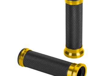 ΧΕΡΟΥΛΙΑ MOTO ALU GRIP  ΜΑΥΡΟ/ΧΡΥΣΟ ΧΡΩΜΑ 22mm+25mm 12cm LAMPA - 2 τεμ.
