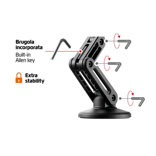 Lampa Μαγνητική Βάση Αυτοκινήτου Τηλεφώνου Mag Pro Fold - Ρυθμιζόμενος & Πτυσσόμενος Βραχίονας 1τεμ (L9179.4)