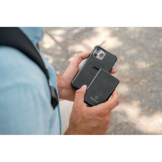 Μαγνητικός, Φορητός Φορτιστής - Power bank Mag Power 5000 της σειράς Optiline για Ασύρματη και Ενσύρματη  φόρτιση συσκευών με θύρα USB Type C 15W και MagSafe τεχνολογία