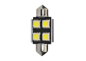 ΛΑΜΠΑΚΙΑ ΠΛΑΦΟΝΙΕΡΑΣ C5W 24V 0,24W SV8,5 36mm CAN-BUS 4xSMD5050 PREMIUM ΛΕΥΚΟ 1ΤΕΜ M-TECH