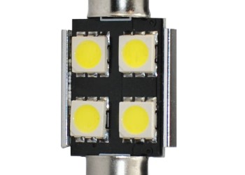 ΛΑΜΠΑΚΙΑ ΠΛΑΦΟΝΙΕΡΑΣ C5W 24V 0,24W SV8,5 36mm CAN-BUS 4xSMD5050 PREMIUM ΛΕΥΚΟ 1ΤΕΜ M-TECH