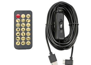 ΠΑΝΕΛ ΕΥΚΑΜΠΤΟ SMART LED PANEL 1536 LED 120x595mm RGB ΜΕ ΚΑΛΩΔΙΟ 450cm ΓΙΑ USB & REMOTE CONTROL LAMPA - 1 ΤΕΜ.