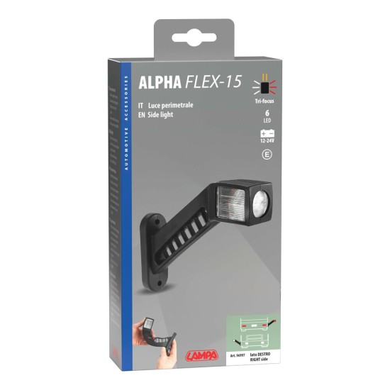 ΦΩΣ ΟΓΚΟΥ 12/24V ALPHA FLEX 15 ΜΕ 6 LED ΤΡΙΠΛΗΣ ΕΣΤΙΑΣΗΣ ΣΙΛΙΚΟΝΗΣ R148-R10 100x178mm ΔΕΞΙ 1ΤΕΜ.