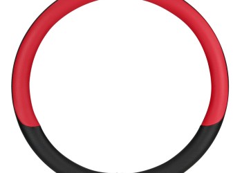 Lampa - Κάλυμμα Τιμονιού Φορτηγού NOBLE από Skeentex M 44-46εκ. Άοσμο Μαλακό αντιολισθητικό εύκολη τοποθέτηση φαρδιά λαβή 10εκ. Μαύρο / Κόκκινο - 1 τεμ. (L9708.7)