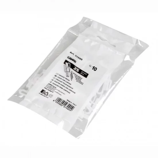 Lampa - Γαντζάκια Κουρτίνας Φορτηγού G-10 Ρυθμιζόμενα 9-28 mm από Πλαστικό σε Λευκό Ημιδιάφανο Χρώμα με Διαστάσεις 3.6x16.3x30 mm - 25 τεμ. (L9709.0)