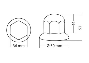 ΚΑΠΑΚΙΑ ΠΑΞΙΜΑΔΙΩΝ / ΜΠΟΥΛΟΝΙΩΝ ΦΟΡΤΗΓΟΥ ΠΛΑΣΤΙΚΑ ΧΡΩΜΙΟΥ 30mm 10ΤΕΜ.