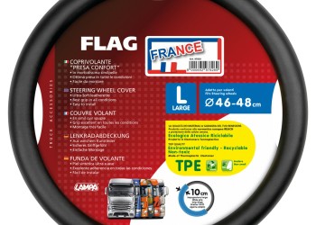 ΚΑΛΥΜΜΑ ΤΙΜΟΝΙΟΥ ΦΟΡΤΗΓΟΥ ΣΗΜΑΙΑ ΓΑΛΛΙΑΣ ΔΕΡΜΑΤΙΝΗ ΜΑΥΡΟ (L) 46-48cm ΟΙΚΟΛΟΓΙΚΟ & ΑΟΣΜΟ LAMPA - 1 TEM.