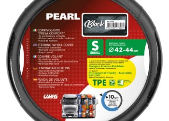 ΚΑΛΥΜΜΑ ΤΙΜΟΝΙΟΥ ΦΟΡΤΗΓΟΥ PEARL BLACK ΔΕΡΜΑΤΙΝΗ ΜΑΥΡΟ (S) 42-44cm ΟΙΚΟΛΟΓΙΚΟ ΚΑΙ ΑΟΣΜΟ