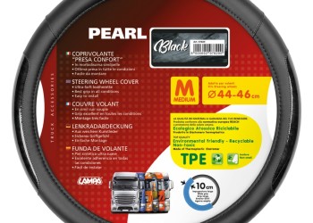 ΚΑΛΥΜΜΑ ΤΙΜΟΝΙΟΥ ΦΟΡΤΗΓΟΥ PEARL BLACK ΔΕΡΜΑΤΙΝΗ ΜΑΥΡΟ (M) 44-46cm ΟΙΚΟΛΟΓΙΚΟ ΚΑΙ ΑΟΣΜΟ
