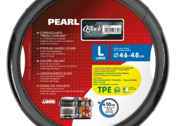 ΚΑΛΥΜΜΑ ΤΙΜΟΝΙΟΥ ΦΟΡΤΗΓΟΥ PEARL BLACK ΔΕΡΜΑΤΙΝΗ ΜΑΥΡΟ (L) 46-48cm ΟΙΚΟΛΟΓΙΚΟ ΚΑΙ ΑΟΣΜΟ