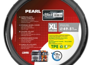 ΚΑΛΥΜΜΑ ΤΙΜΟΝΙΟΥ ΦΟΡΤΗΓΟΥ PEARL BLACK ΔΕΡΜΑΤΙΝΗ ΜΑΥΡΟ (XL) 49-51cm ΟΙΚΟΛΟΓΙΚΟ ΚΑΙ ΑΟΣΜΟ