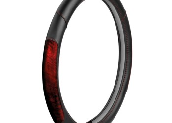 ΚΑΛΥΜΜΑ ΤΙΜΟΝΙΟΥ ΦΟΡΤΗΓΟΥ PEARL RED ΔΕΡΜΑΤΙΝΗ ΜΑΥΡΟ/ΚΟΚΚΙΝΟ (L) 46-48cm ΟΙΚΟΛΟΓΙΚΟ ΚΑΙ ΑΟΣΜΟ