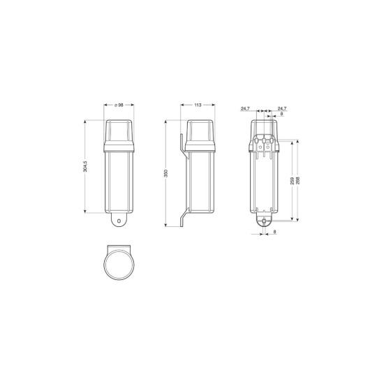 ΣΤΡΟΓΓΥΛΟ ΚΟΥΤΙ ΦΥΛΑΞΗΣ-ΘΗΚΗ ΕΓΓΡΑΦΩΝ (340,5χ98mm) ECO-LINE ΣΕ ΜΑΥΡΟ ΧΡΩΜΑ LAMPA - 1 ΤΕΜ.