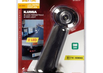 ΦΩΣ ΟΓΚΟΥ ΦΟΡΤΗΓΟΥ ΔΙΠΛΗΣ ΟΨΗΣ  ΜΕ 2 LED 24V ΓΙΑ ΔΕΞΙΑ ΠΛΕΥΡΑ ΛΕΥΚΟ/ΚΟΚΚΙΝΟ ΜΕ ΣΤΑΘΕΡΟ ΒΡΑΧΙΟΝΑ 60 ΜΟΙΡΩΝ ILUMIA UNIVERSAL -1ΤΕΜ.