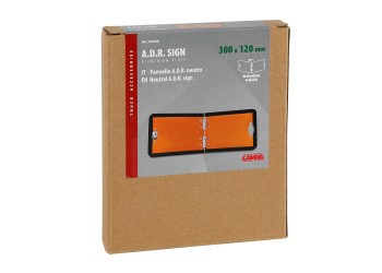 ΠΤΥΣΣΟΜΕΝΗ ΠΛΑΚΑ ΑΛΟΥΜΙΝΙΟΥ/ΠΛΑΙΣΙΟ ΣΗΜΑΤΟΣ ΕΠΙΚΙΝΔΥΝΟΥ ΦΟΡΤΙΟΥ ΠΟΡΤΟΚΑΛΙ  A.D.R. 300x120mm  LAMPA - 1 ΤΕΜ.