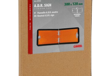 ΠΤΥΣΣΟΜΕΝΗ ΠΛΑΚΑ ΑΛΟΥΜΙΝΙΟΥ/ΠΛΑΙΣΙΟ ΣΗΜΑΤΟΣ ΕΠΙΚΙΝΔΥΝΟΥ ΦΟΡΤΙΟΥ ΠΟΡΤΟΚΑΛΙ  A.D.R. 300x120mm  LAMPA - 1 ΤΕΜ.